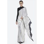 Typographic Print Ombre-Dyed Saree