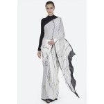 Typographic Print Ombre-Dyed Saree