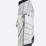 Typographic Print Ombre-Dyed Saree