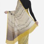 Typographic Print Ombre-Dyed Saree