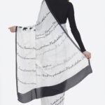 Typographic Print Ombre-Dyed Saree