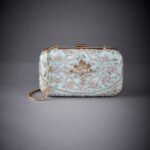 Sea Green Embroidered Clutch