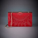 Red Embroidered Clutch