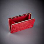 Red Embroidered Clutch