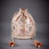 Peach Embroidered Potli