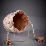 Peach Embroidered Potli