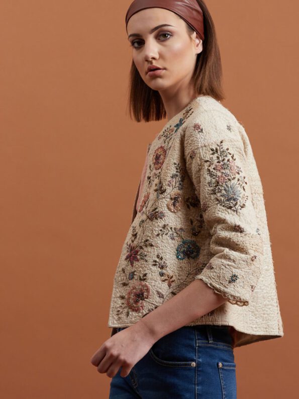 Ecru Floral Textured Jacket-ECRU-3_12