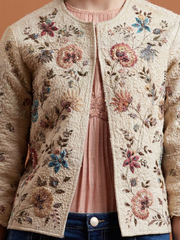 Ecru Floral Textured Jacket-ECRU-6_12