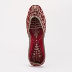 Maroon & Gold Embroidered Mojari