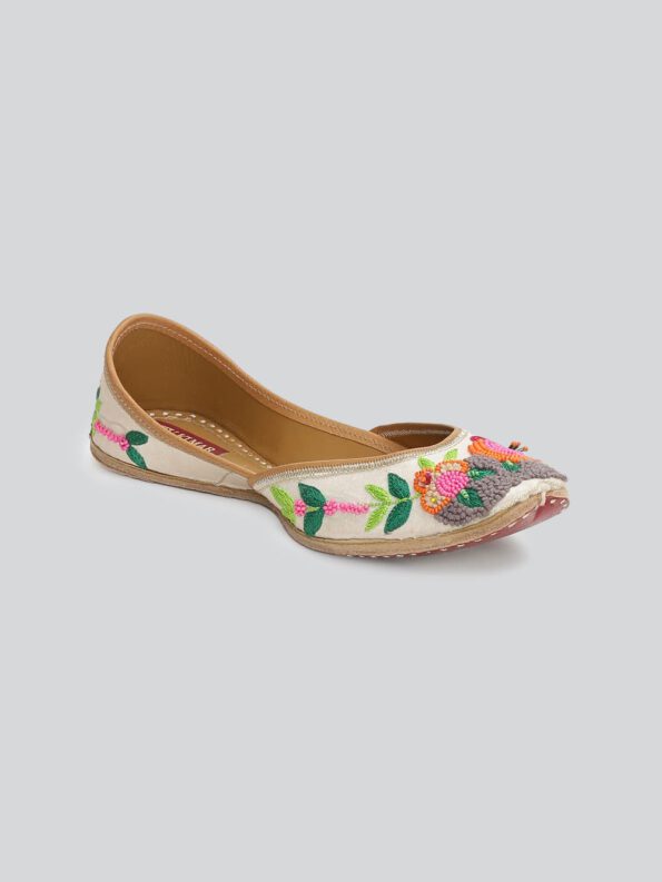 Multi Leather Mojari