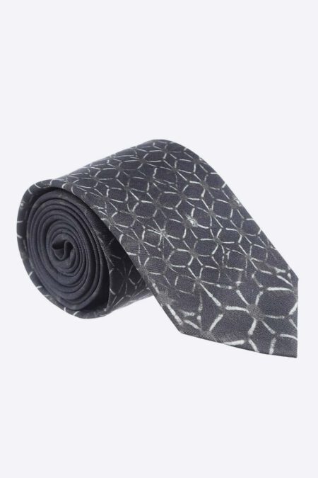 Men's Printed Tie | Satya Paul - Grey
