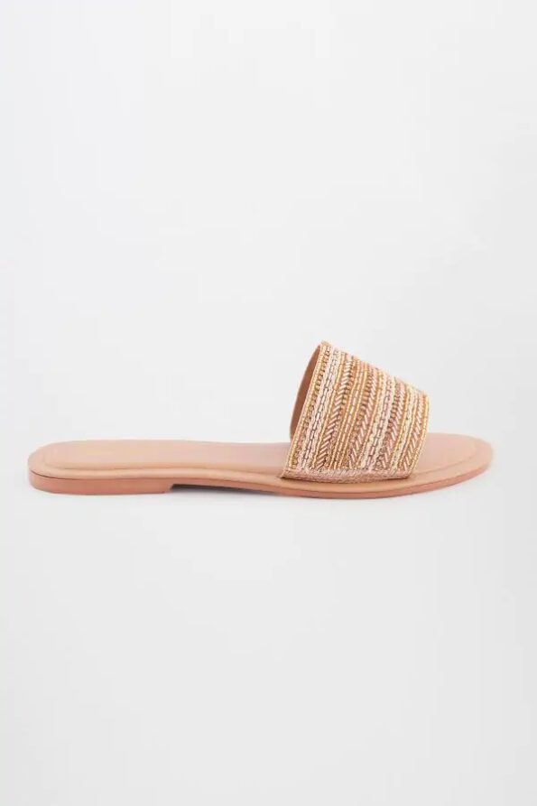 Multicoloured Embroidered Flat01