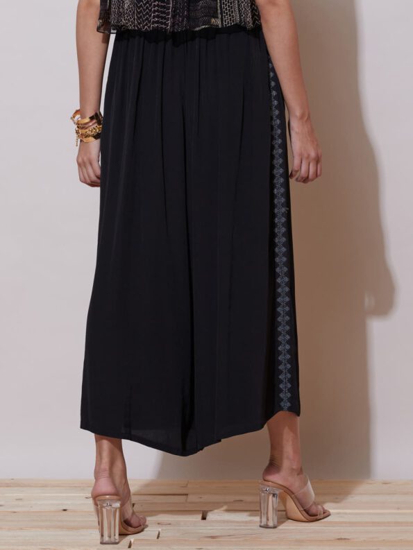 Black Embroidered Palazzos