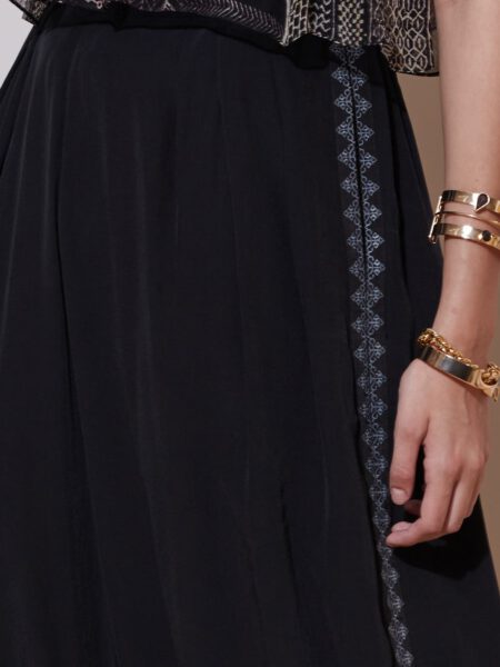 Black Embroidered Palazzos