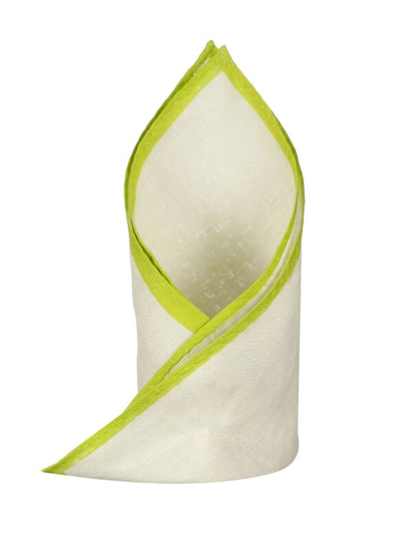 Lime Linen Pocket Square