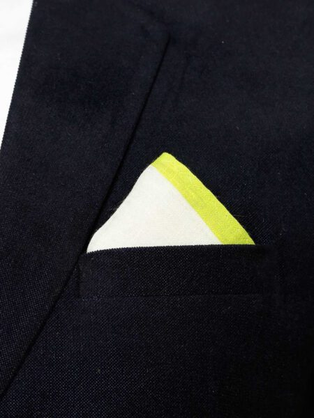 Lime Linen Pocket Square