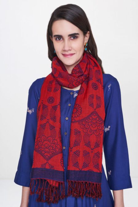 Blue Floral Stole