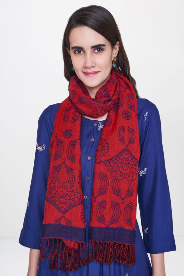 Blue Floral Stole