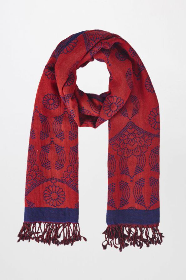Blue Floral Stole