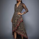 Ikat Asymmetrical Gown