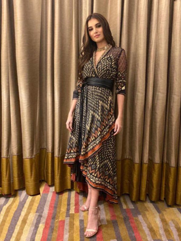 Ikat Asymmetrical Gown
