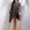Black Asymmetric Kurti With Paisley Prints-05