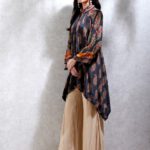 Black Asymmetric Kurti With Paisley Prints-04