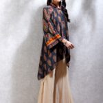 Black Asymmetric Kurti With Paisley Prints-03