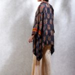 Black Asymmetric Kurti With Paisley Prints-02