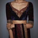 Burgundy Zardozi Saree