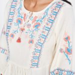 Embroidered A-Line Top