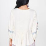 Embroidered A-Line Top