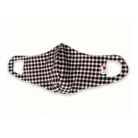 Red & White Checks Face Mask | DesignersCloset