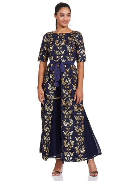 Indya Women's Silk a-line Kurta